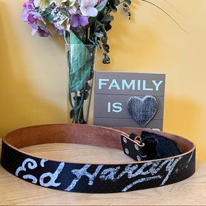 NWOT , never been used ED HARDY LEATHER BUCKED BELT size M /40